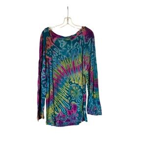 🌵Kathmandu Imports Tie-Dye Hippie Tunic Long Sleeve🌵
